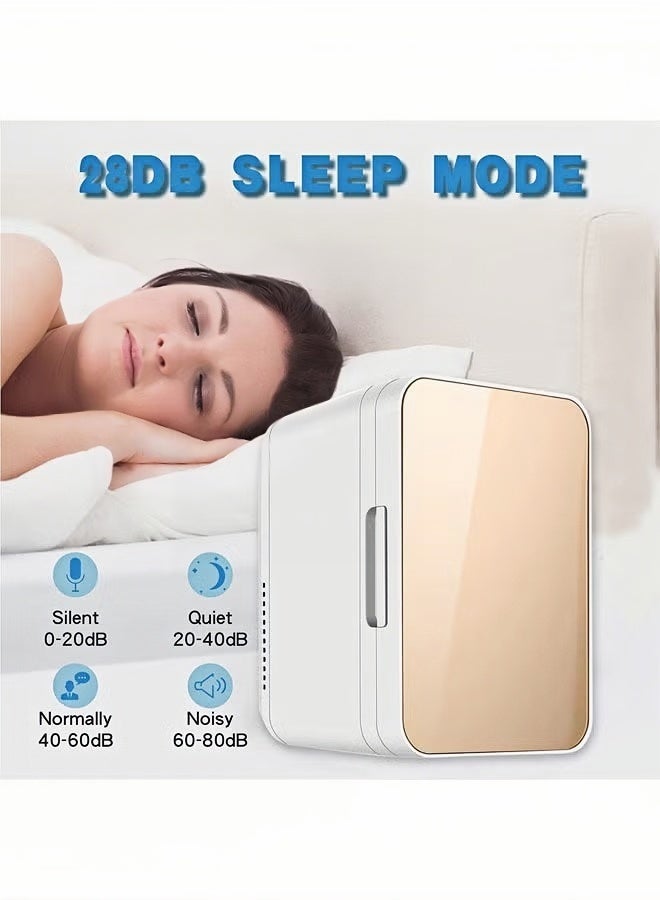 ايتي لايف ثلاجة صغيرة، ثلاجة سعة 8 لتر، غرفة تبريد مدمجة وقابلة للحمل، ثلاجة منخفضة الضوضاء، تخزين للسفر في السيارة، ثلاجة مستحضرات التجميل والعناية بالبشرة (ذهبي) - Image 5